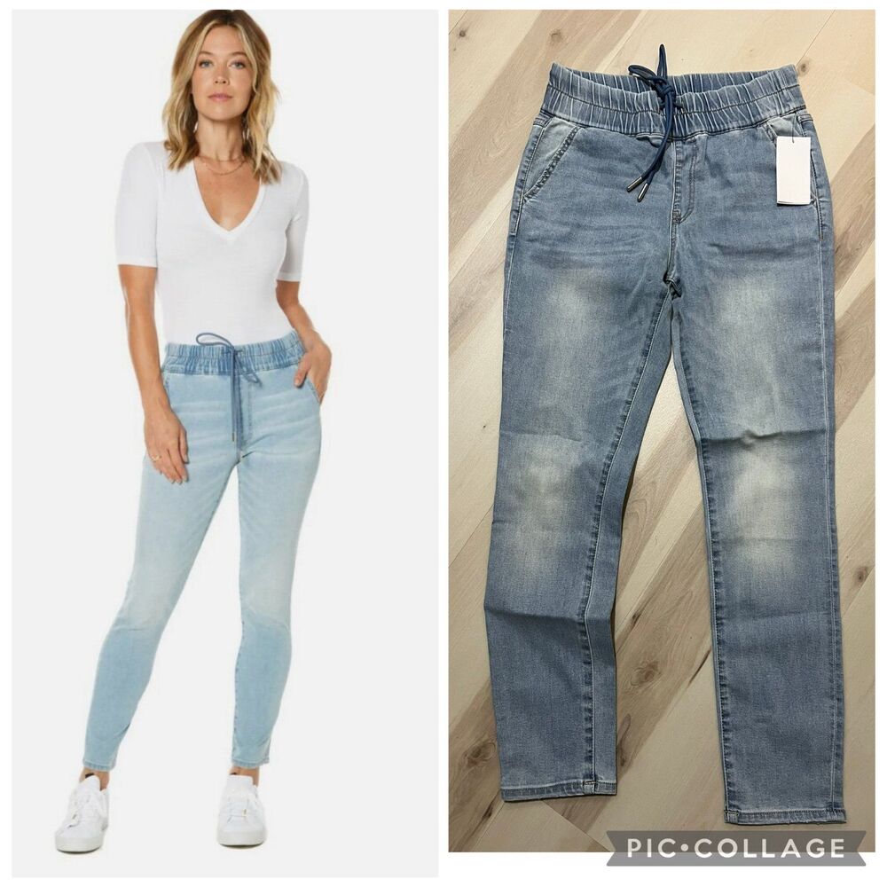 Juicy Couture NWT Women Size 4 Light Blue Hollywood Skinny Elastic Pull On Jeans